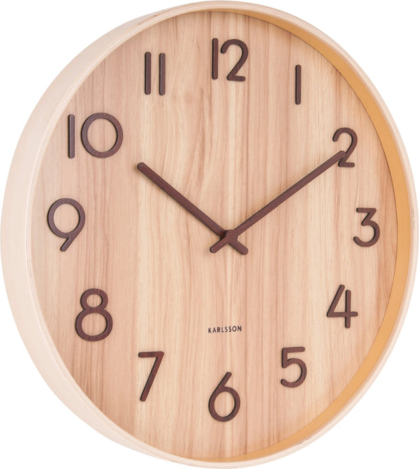 Wandklok Pure M licht hout