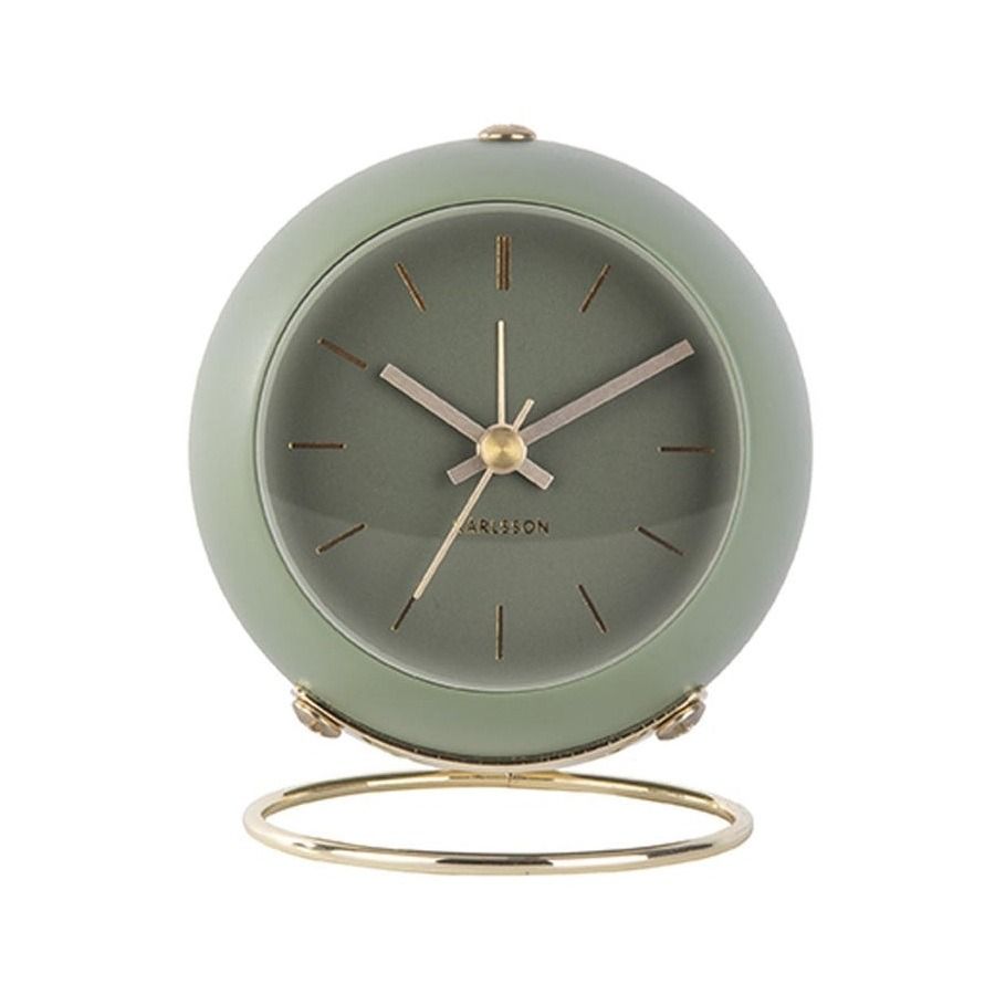 Alarm clock Globe moss green, Des.Armando Breeveld
