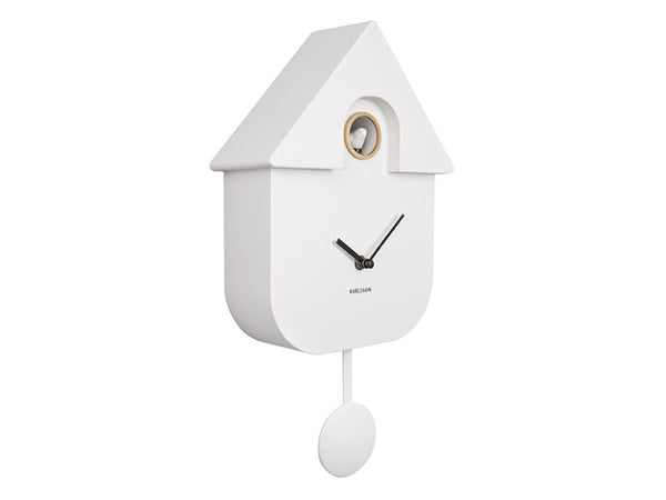 Wandklok Modern Cuckoo wit