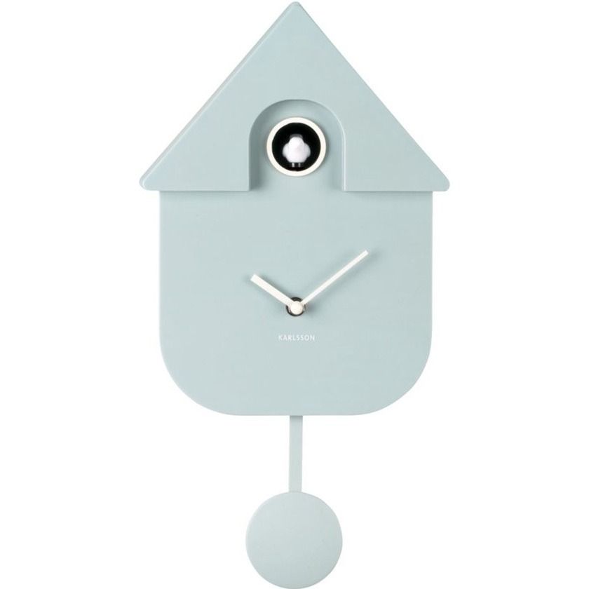 Wall clock Modern Cuckoo ABS soft blue