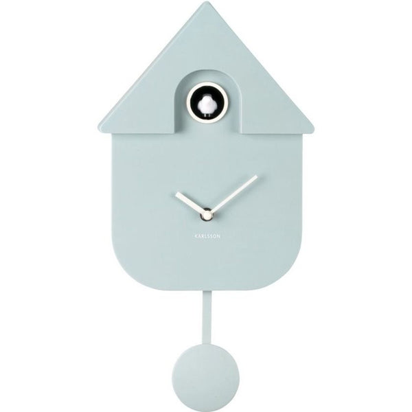 Wall clock Modern Cuckoo ABS soft blue