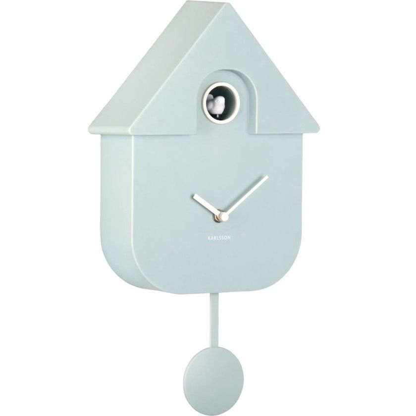 Wall clock Modern Cuckoo ABS soft blue