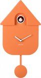 Wall clock Modern Cuckoo ABS bright orange