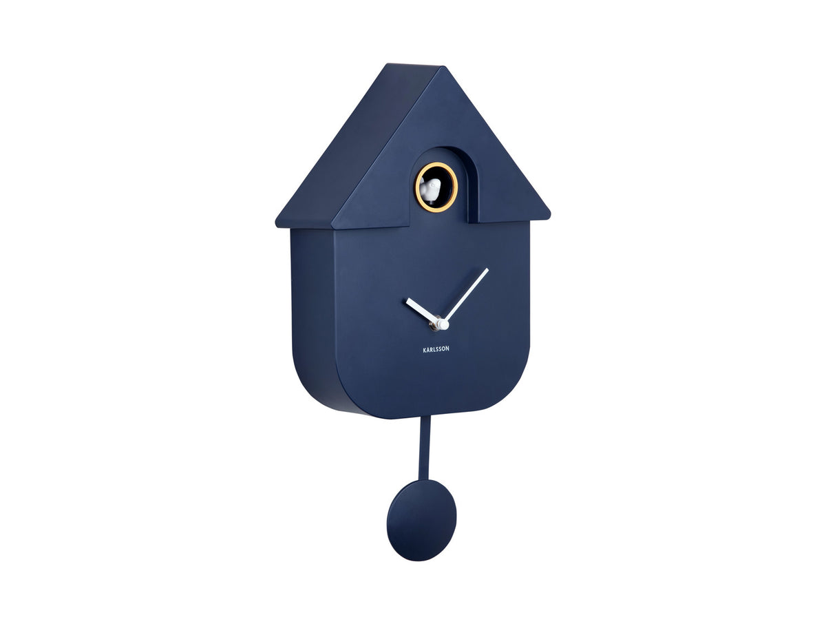 Wandklok Modern Cuckoo donkerblauw