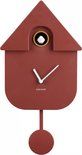 Wall clock Modern Cuckoo ABS red ochre