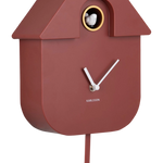 Wandklok Modern Cuckoo rood