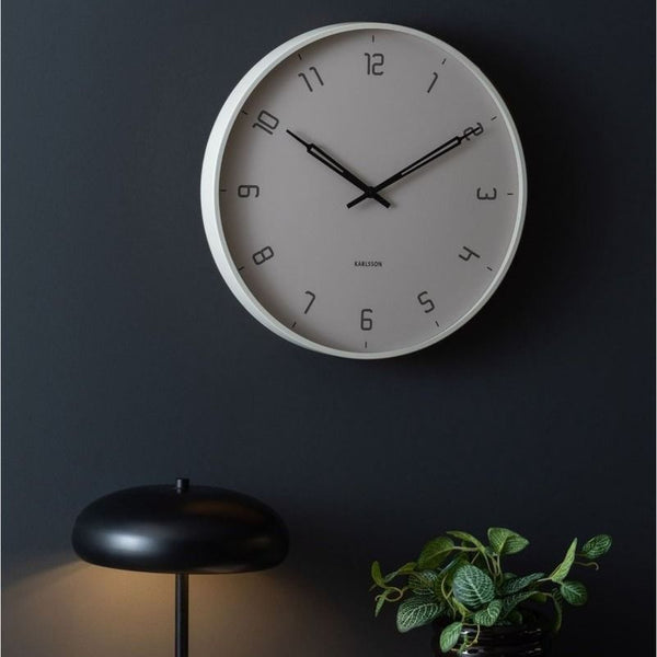 Wall clock Stark iron matt warm grey