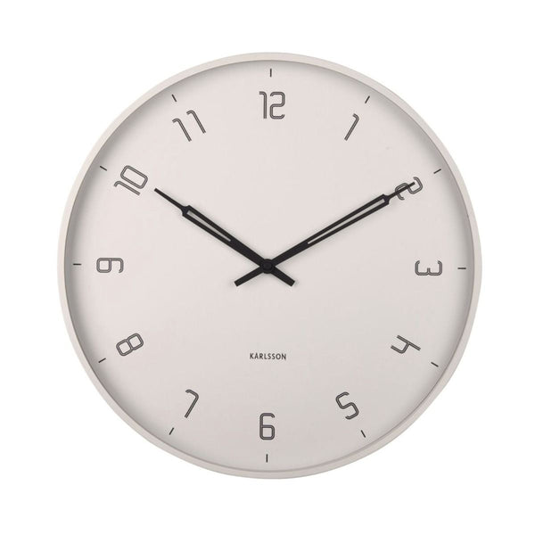 Wall clock Stark iron matt warm grey
