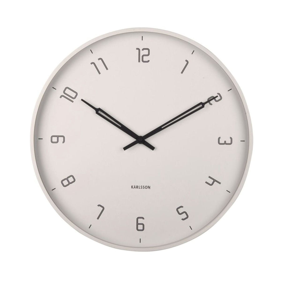 Wall clock Stark iron matt warm grey