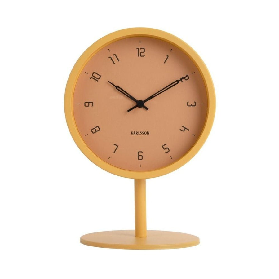 Table clock Stark iron matt honey yellow