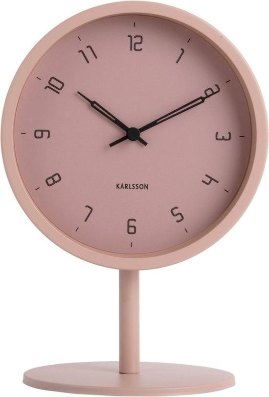Table clock Stark iron matt faded pink