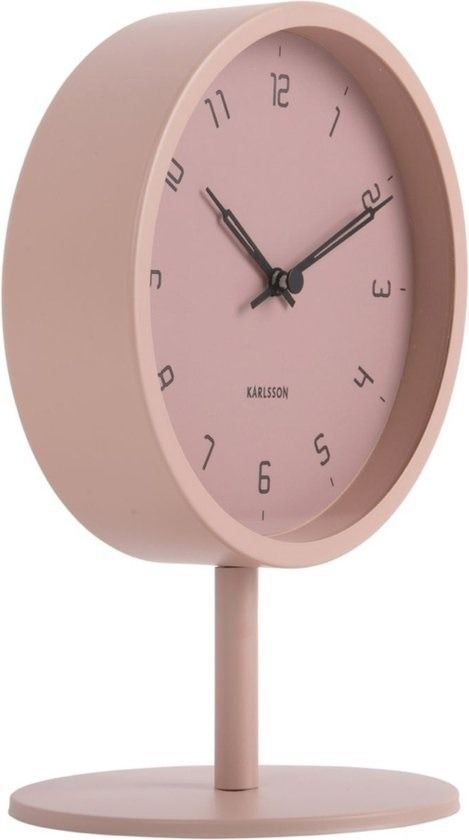 Table clock Stark iron matt faded pink