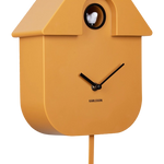 Wandklok Modern Cuckoo oker