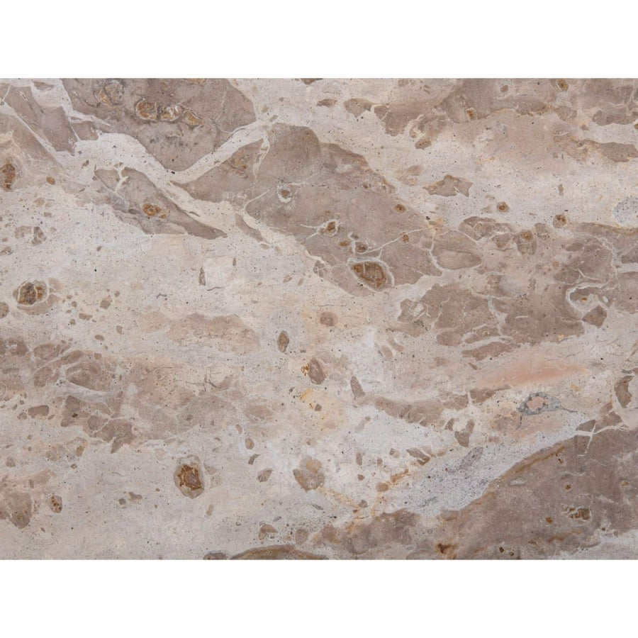Table Force wide marble brown, mango wood base