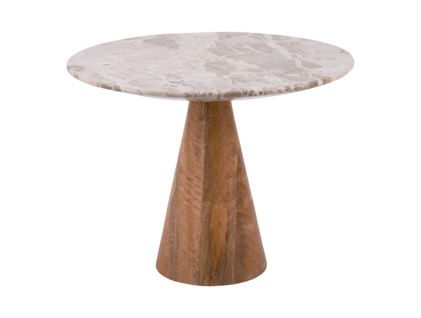 Table Force marble brown, mango wood base