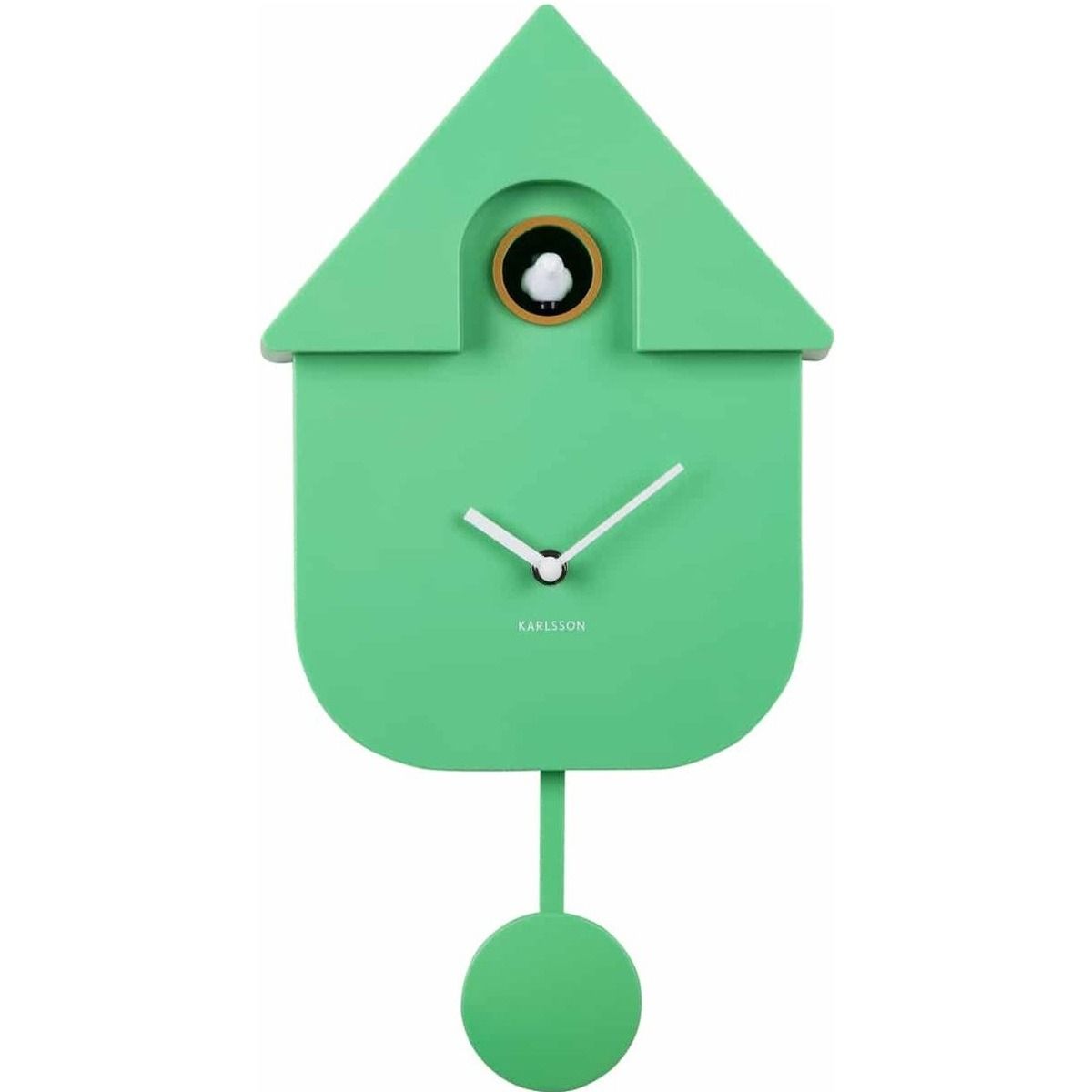 Wall clock Modern Cuckoo ABS bright green