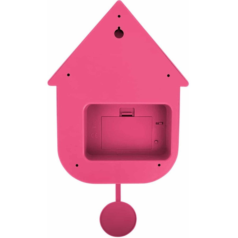 Wall clock Modern Cuckoo ABS bright pink