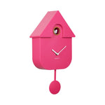 Wandklok Modern Cuckoo felroze