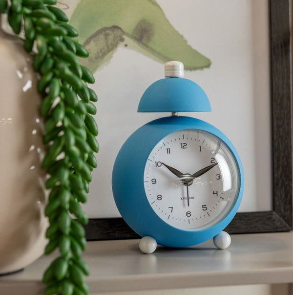 Alarm clock Chaplin iron matt bright blue