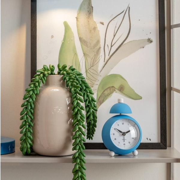 Alarm clock Chaplin iron matt bright blue