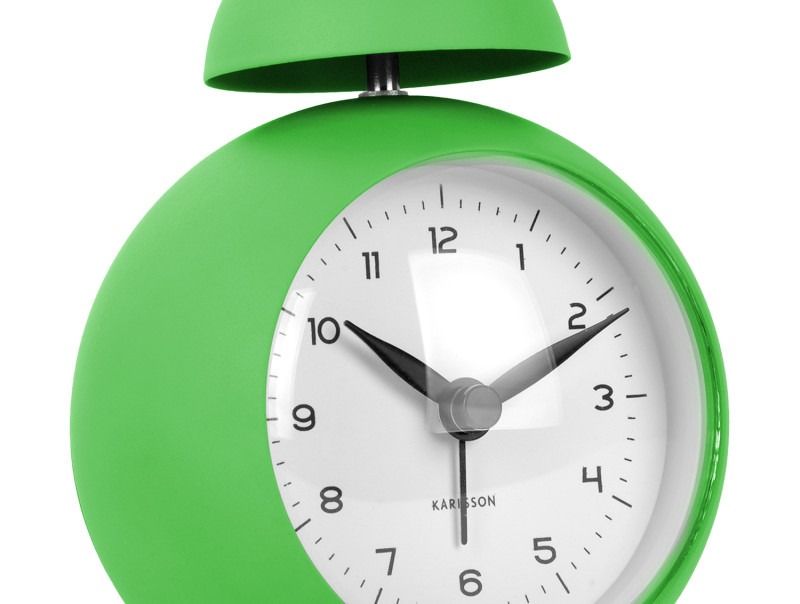 Alarm clock Chaplin iron matt bright green