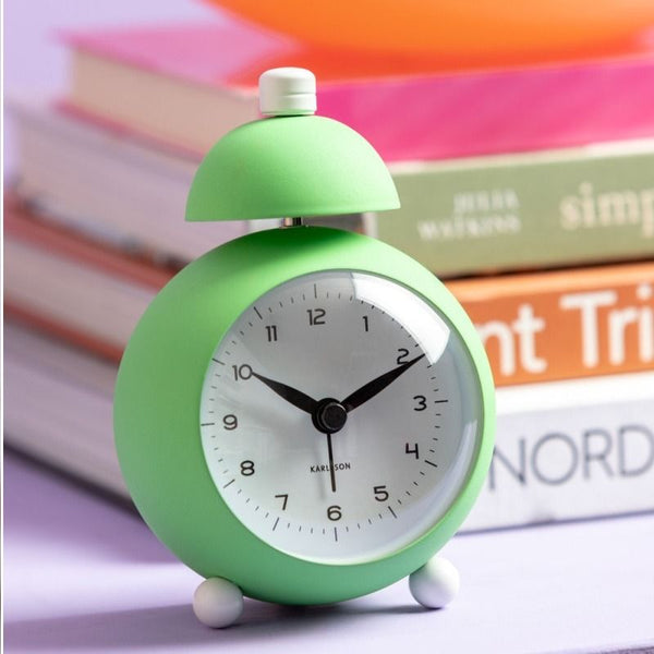 Alarm clock Chaplin iron matt bright green