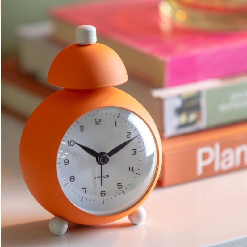 Alarm clock Chaplin iron matt bright orange