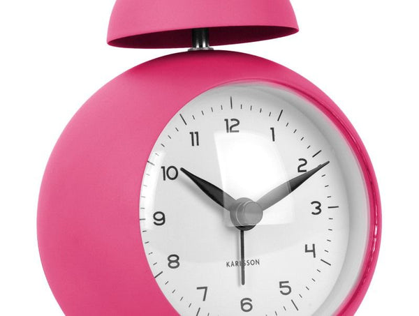 Alarm clock Chaplin iron matt bright pink