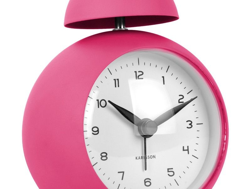 Alarm clock Chaplin iron matt bright pink
