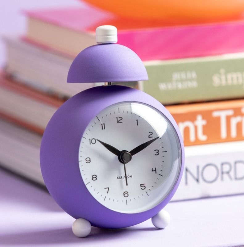 Alarm clock Chaplin iron matt bright purple