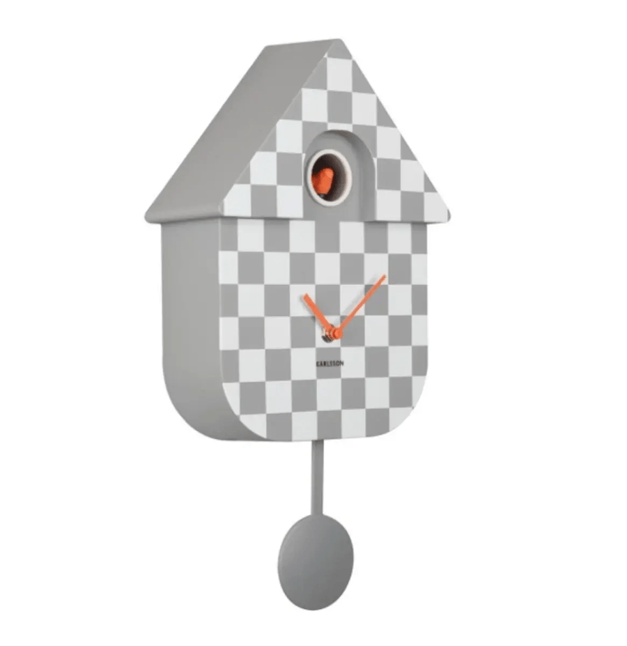Wall?clock?Modern?Cuckoo?checker?ABS?mouse?grey