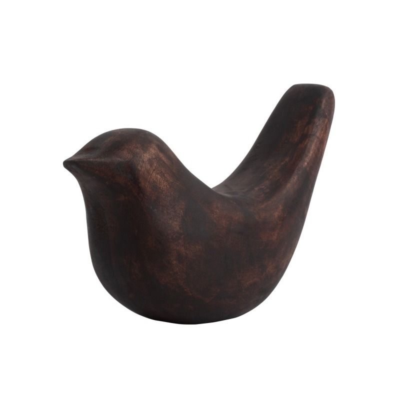 Statue?Bird?Long?Tale?Up?wood?walnut?lacquered