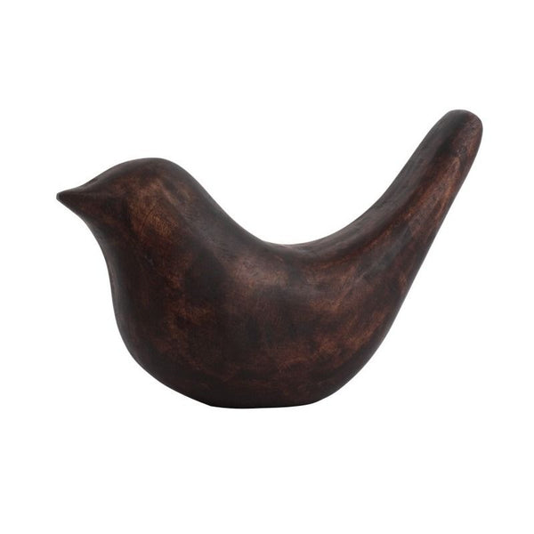 Statue?Bird?Long?Tale?Up?wood?walnut?lacquered