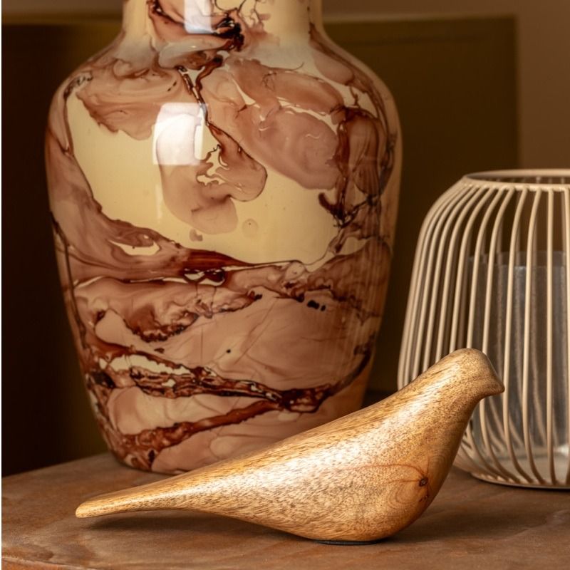 Statue?Bird?Long?Tale?mango?wood