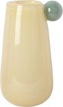 Vase?Bolita?glass?medium?soft?yellow?w.?grayed?jade