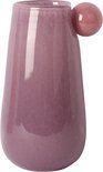 Vase Bolita glass medium soft purple w. soft pink