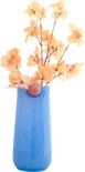 Vase Bolita glass large soft blue w. soft orange