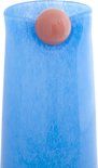 Vase Bolita glass large soft blue w. soft orange