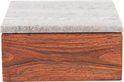 Storage box Acacia brown marble lid