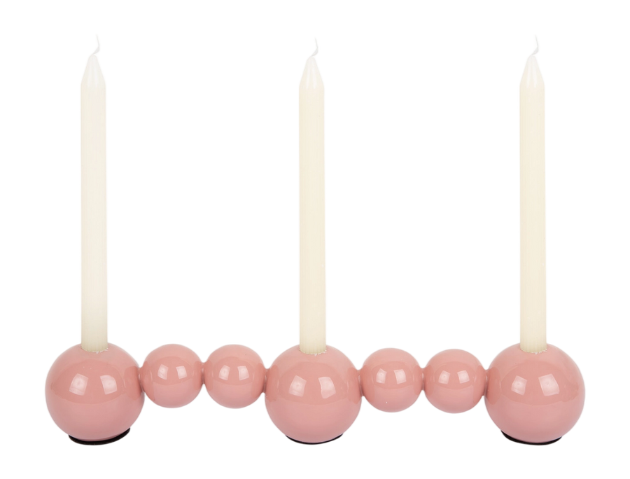 Kandelaar Bubbles Straight Enamel roze