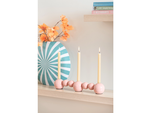 Kandelaar Bubbles Straight Enamel roze