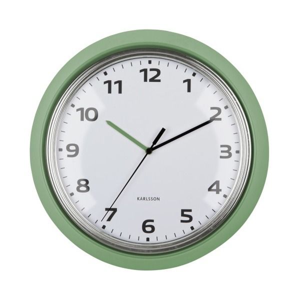 Wall clock Modern Retro jungle green