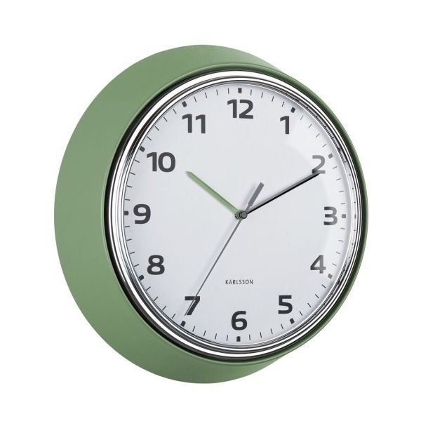 Wall clock Modern Retro jungle green