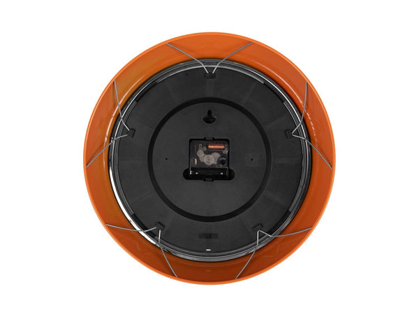 Wall clock Modern Retro bright orange