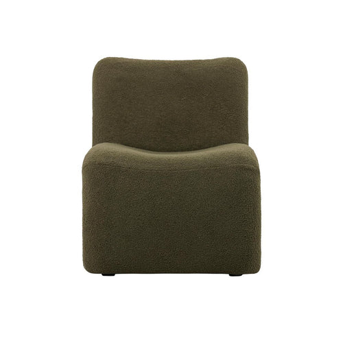 Chair Fuerza teddy curl moss green