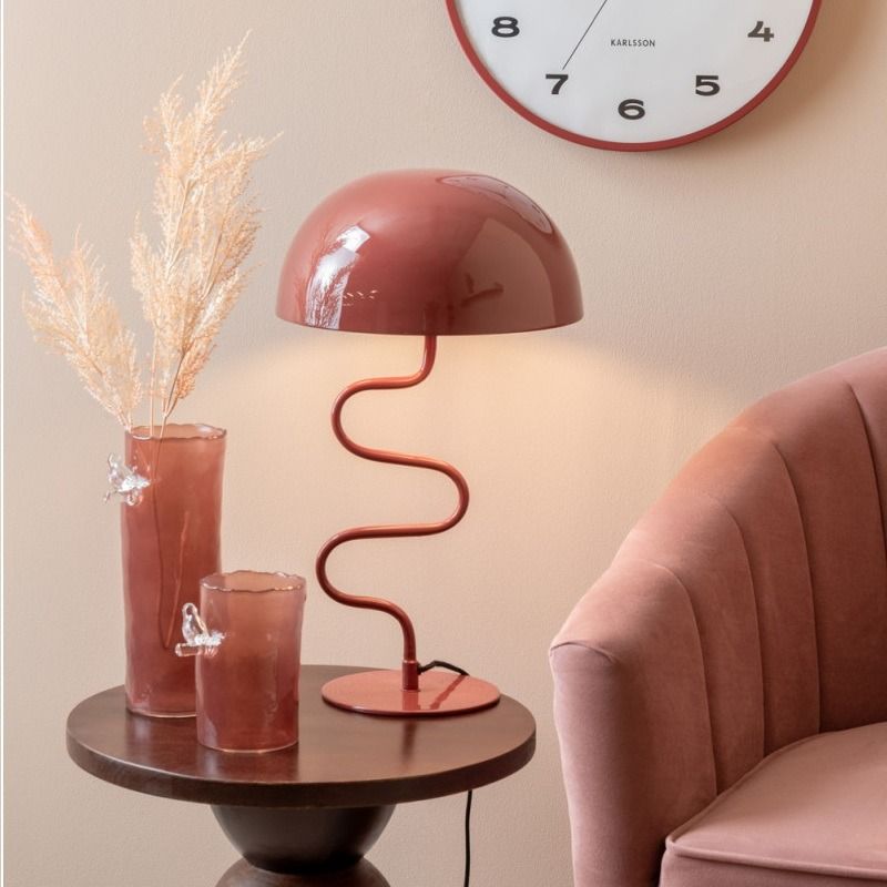 Vase Bird On Branch large red ochre