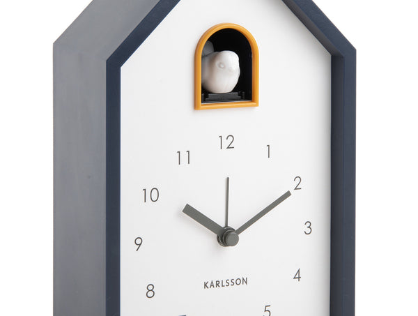Wekker Modern Cuckoo donkerblauw