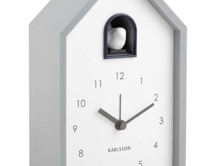 Wekker Modern Cuckoo grijs
