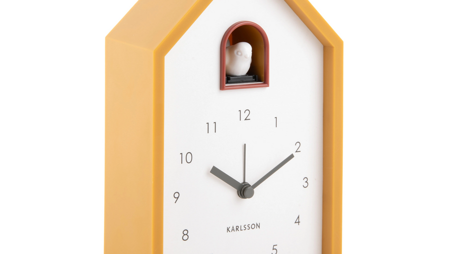 Alarm clock Modern Cuckoo ochre yellow