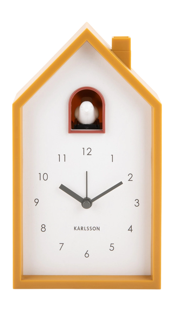 Alarm clock Modern Cuckoo ochre yellow